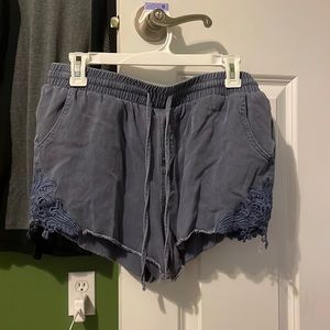 Comfy embroidered rayon shorts